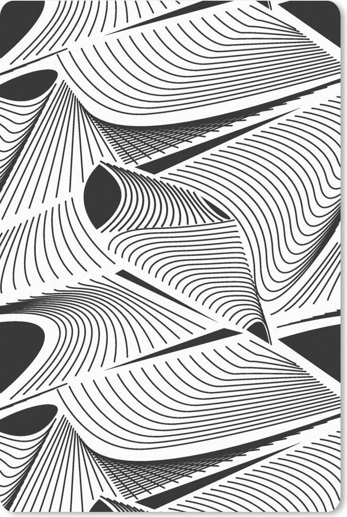 MuchoWow Mauspad Mousepad Muster - Abstrakt - Schwarz und Weiß 40x60 cm - Mousepads - Maus Mat - Pad - Mausunterlage - Schreibtisch Accesoire