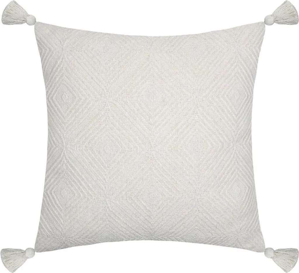 Coussin en coton avec frange BALMA 45 x 45 cm - Accessoire de décoration