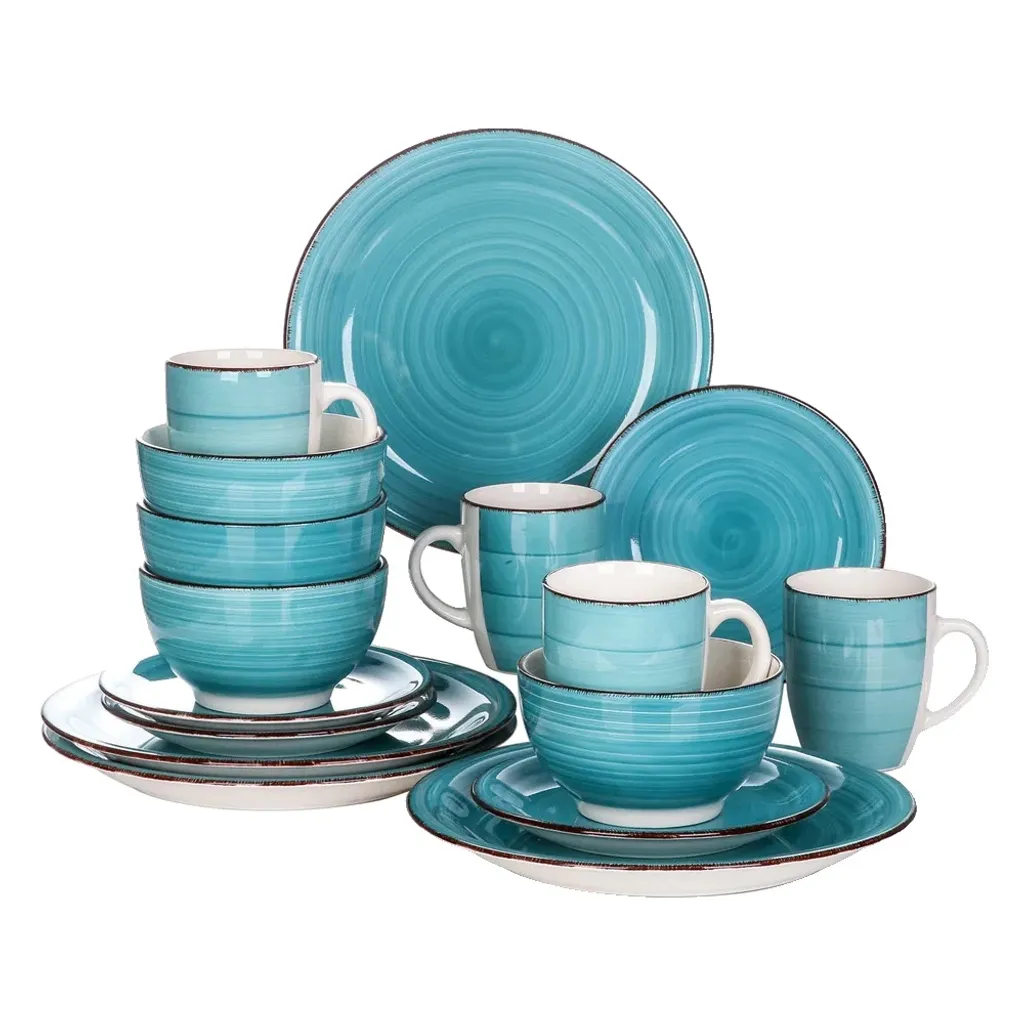 Set Piatti Ceramica 16/32/48 Pezzi - Servizio Completo Microonde
