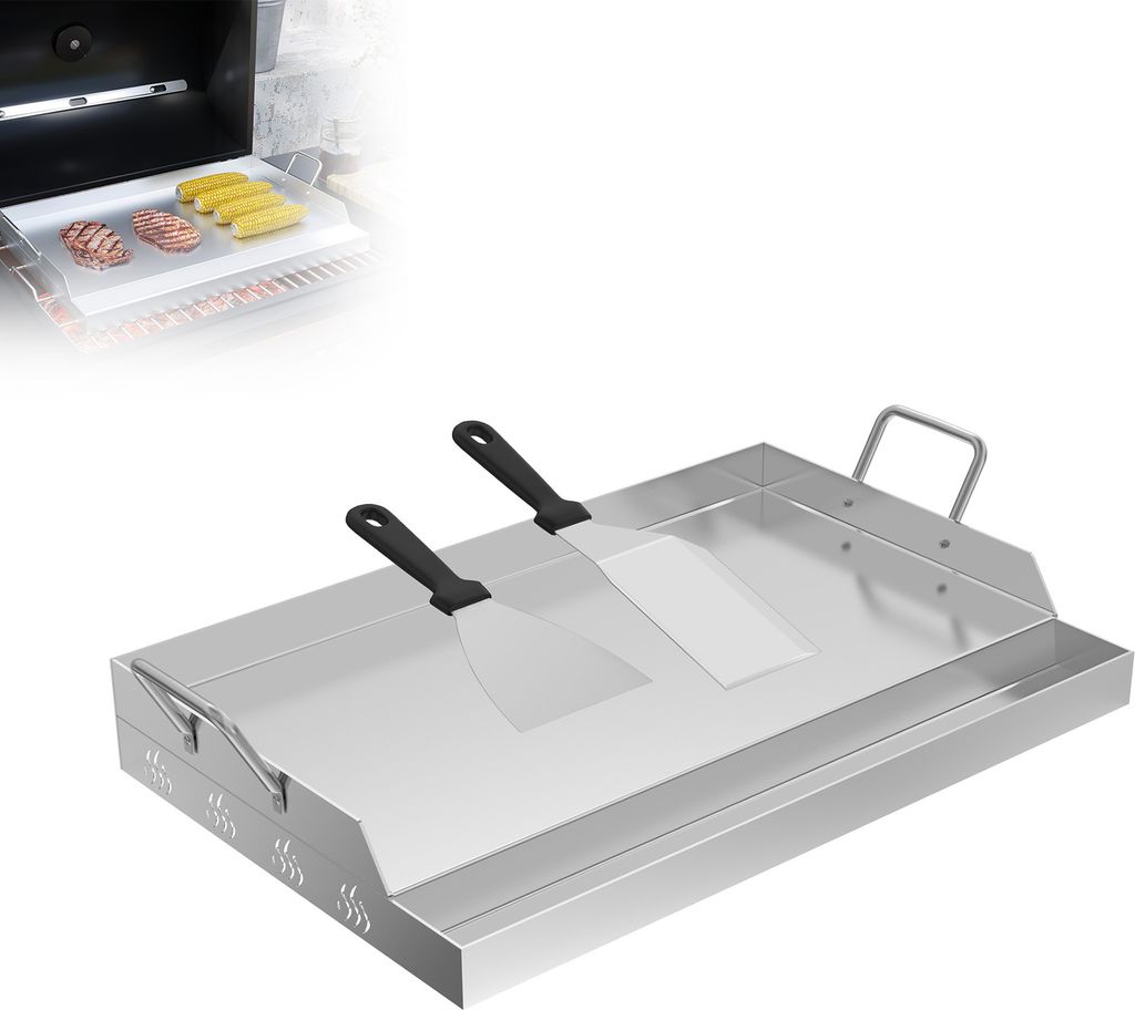 LZQ Plaque de gril en acier inoxydable avec anse 54x41x7 Image du produit 