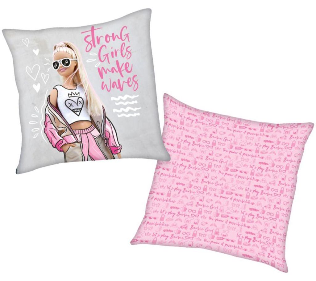Kinder Kissen | 40 x 40 cm | Barbie | Kuschelkissen | Produktbild 