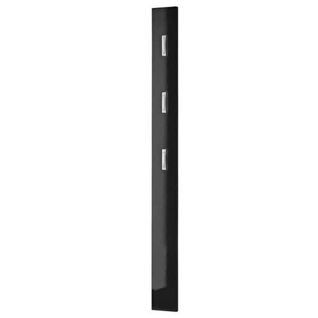 Germania Garderobenpaneel "COLORADO" in Schwarz, mit ausklappbaren Haken, 15 x 170 x 4 cm (BxHxT), 3255-83