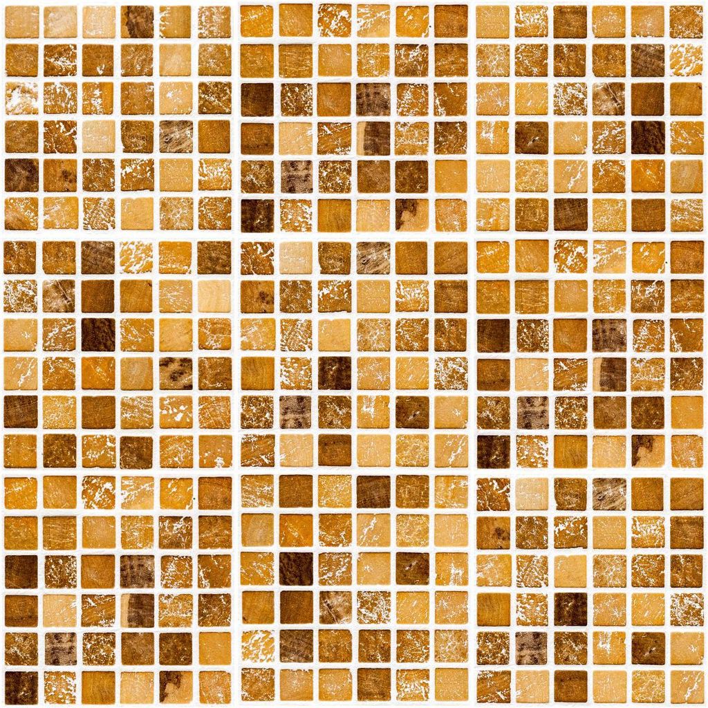 Selbstklebende Fliesenaufkleber für Küche und Bad – 9 Mosaik-Zementfliesenaufkleber in Brauntönen – 9 Aufkleber 20 x 20 cm