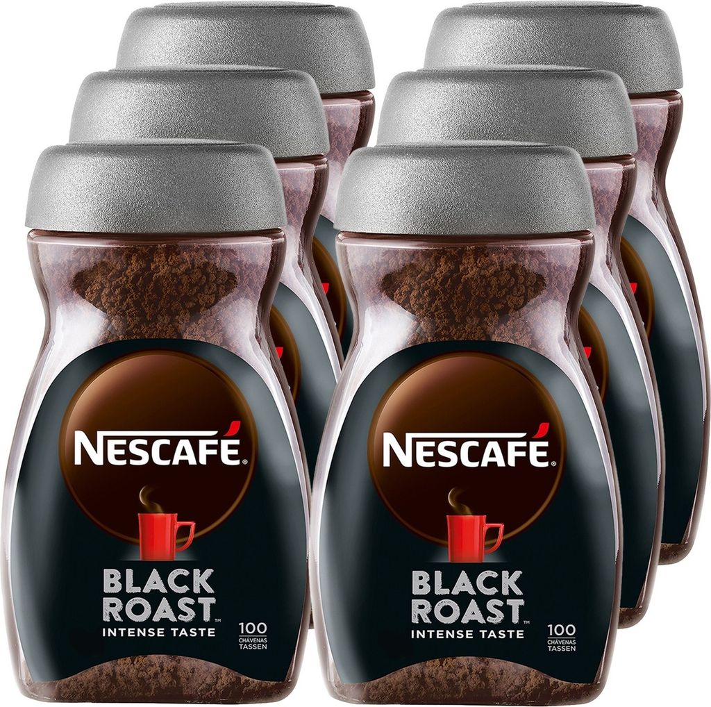 NESCAFÉ Classic Black Roast, Löslicher Bohnenkaffee (6er Pack (6 x 200g))