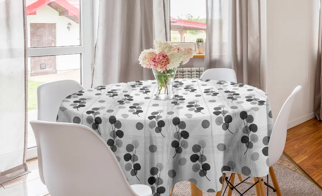 Offerta Tovaglia Rotonda 150cm Grigio Antracite - Qualità ABAKUHAUS