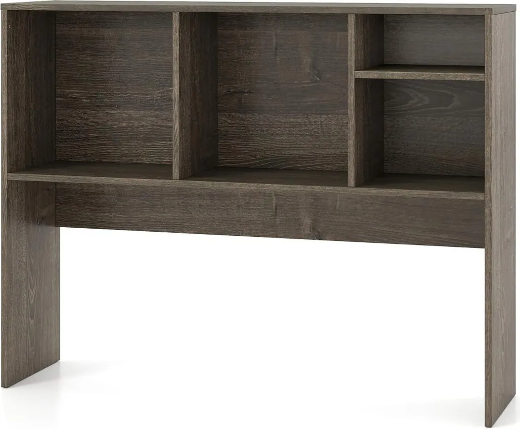Étagère de bureau à 4 compartiments 94x25x73 cm gris mat Modèle B4-G