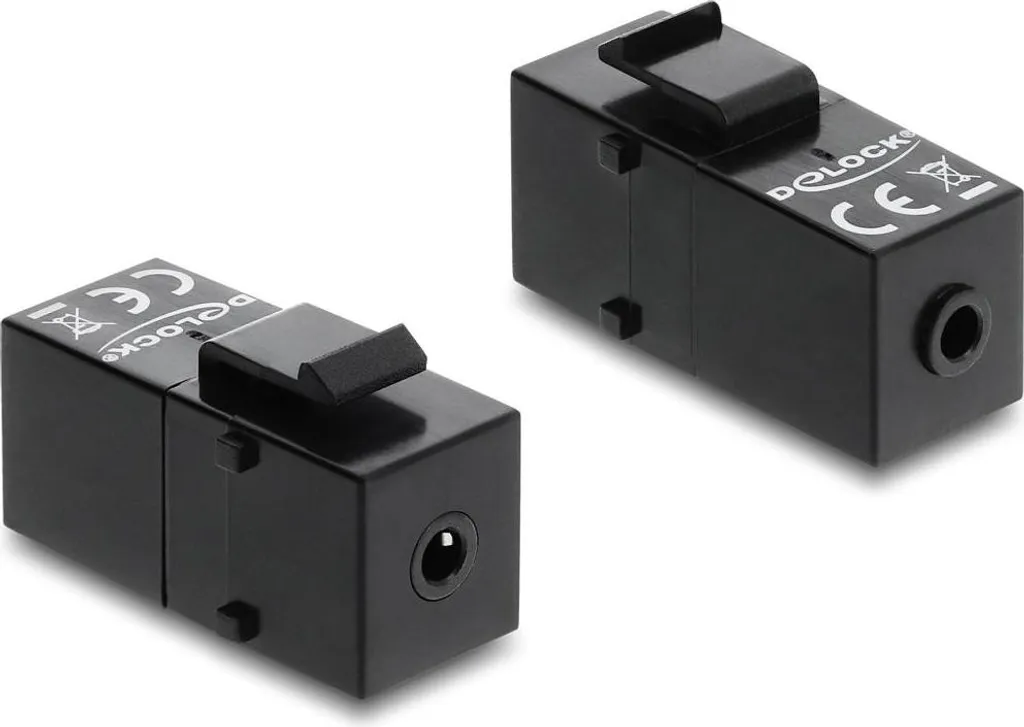 Modulo Keystone Jack 3,5mm 4 Pin Femmina-Femmina Nero | Audio Premium