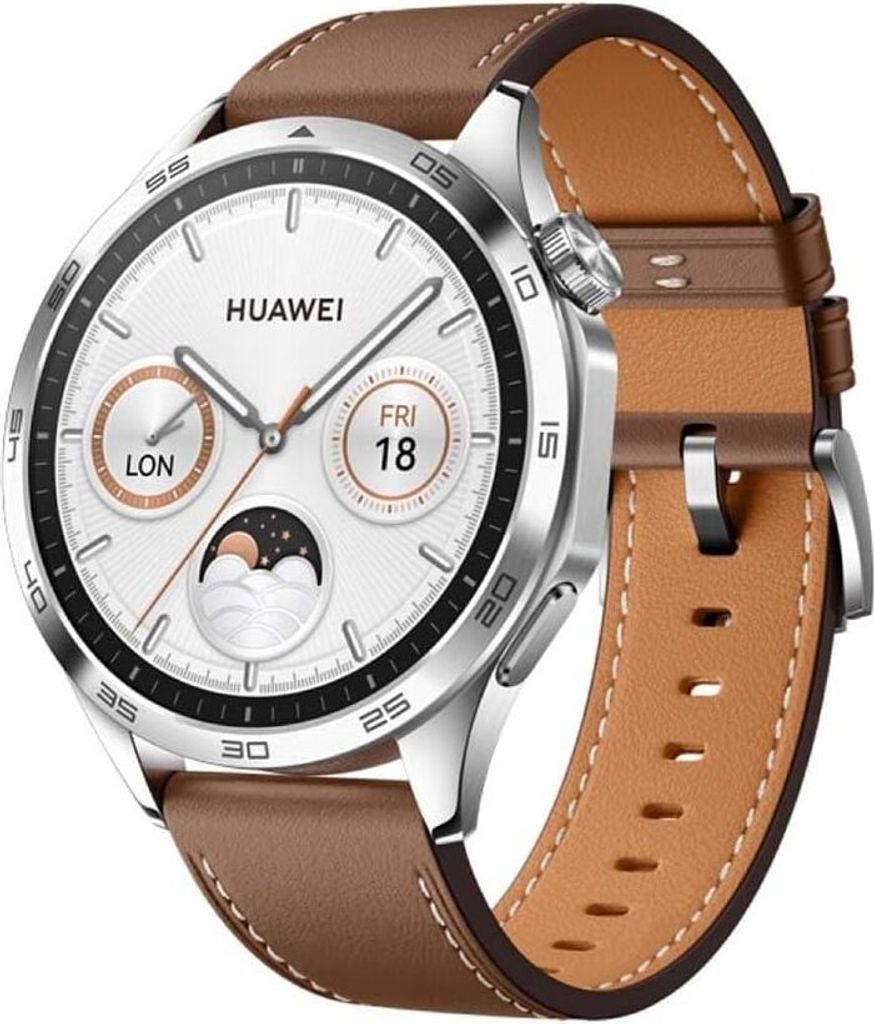 Huawei Watch GT 4 46mm Smartwatch, Oktagon Design, 2-wöchige Batterie, 24/7 Gesundheits- und Kalorienmanagement, Android & iOS-kompatibel, Brown