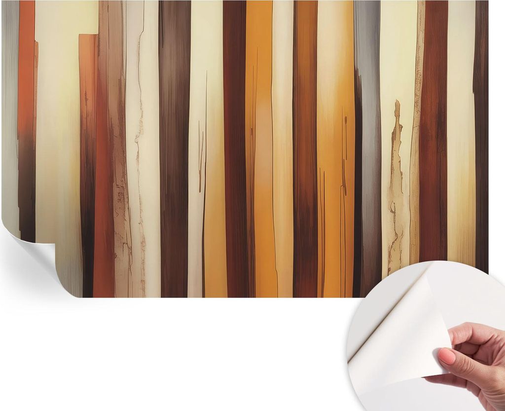 Selbstklebende Wandtapete - Dekorative Tapete für Wohnzimmer - Klebefolie für Wandbilder - Tapetenfolie für Wanddekoration - 416x254 - Abstrakte...