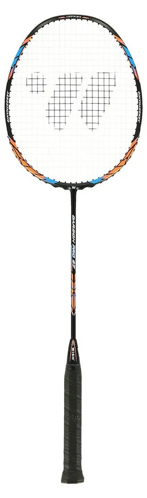 Raquette de badminton WISH Carbon PRO 67 en carbone coloris noir et bleu