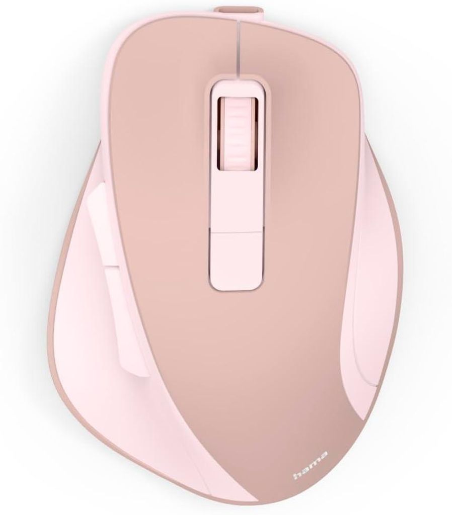 Maus kabellos, wiederaufladbar (optische Funkmaus ohne Klickgeräusch, mit Akku, ergonomische Form, 6 Tasten, 800/1200/1600 DPI, KI Assistent, 2,4 GHz