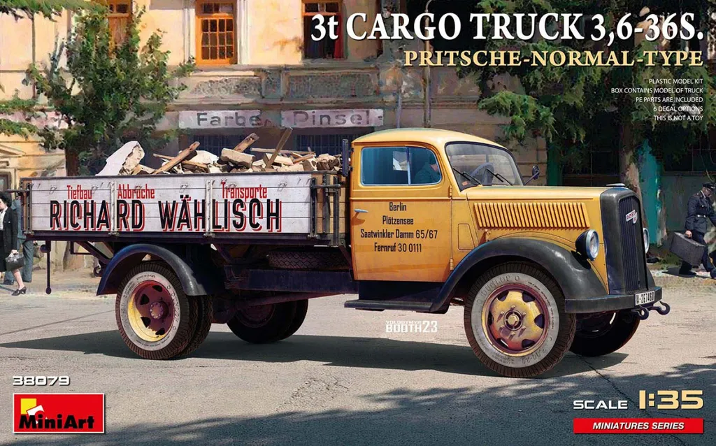 Maquette Camion Cargo 3,6-36S à Plateau 1:35 - Réplique Militaire Détail