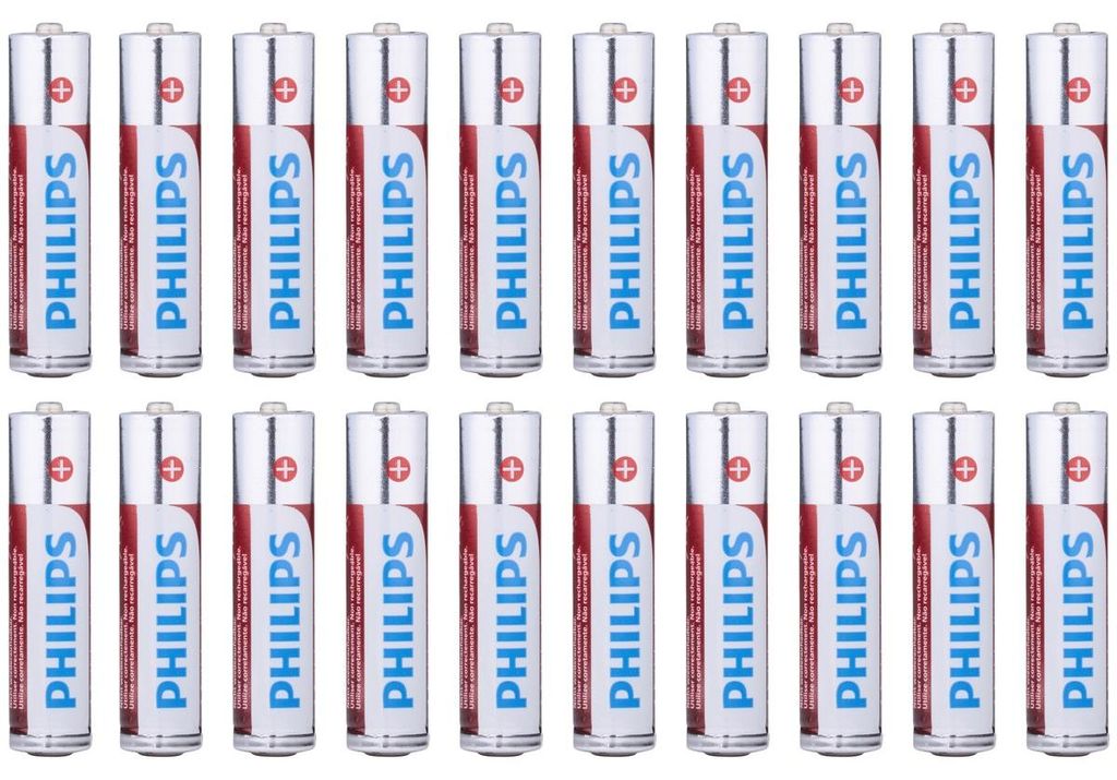 Philips AAA Batterijen 20 Stuks Voordeelverpakking Productafbeelding 