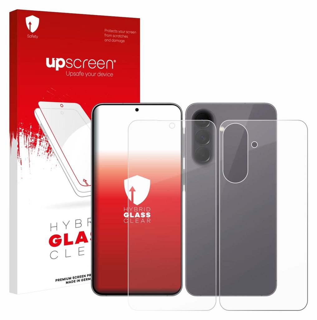 upscreen Schutzglas für Samsung Galaxy A57 5G (Display+Rückseite) Schutzfolie Panzer Folie Glas Display Schutz klar