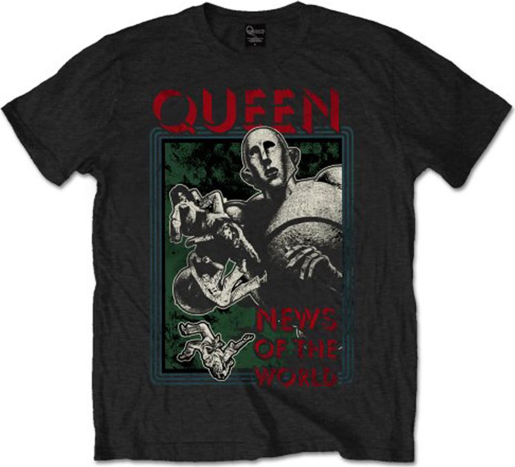 Queen - News of the World Uni X-Large T-Shirt - Schwarz