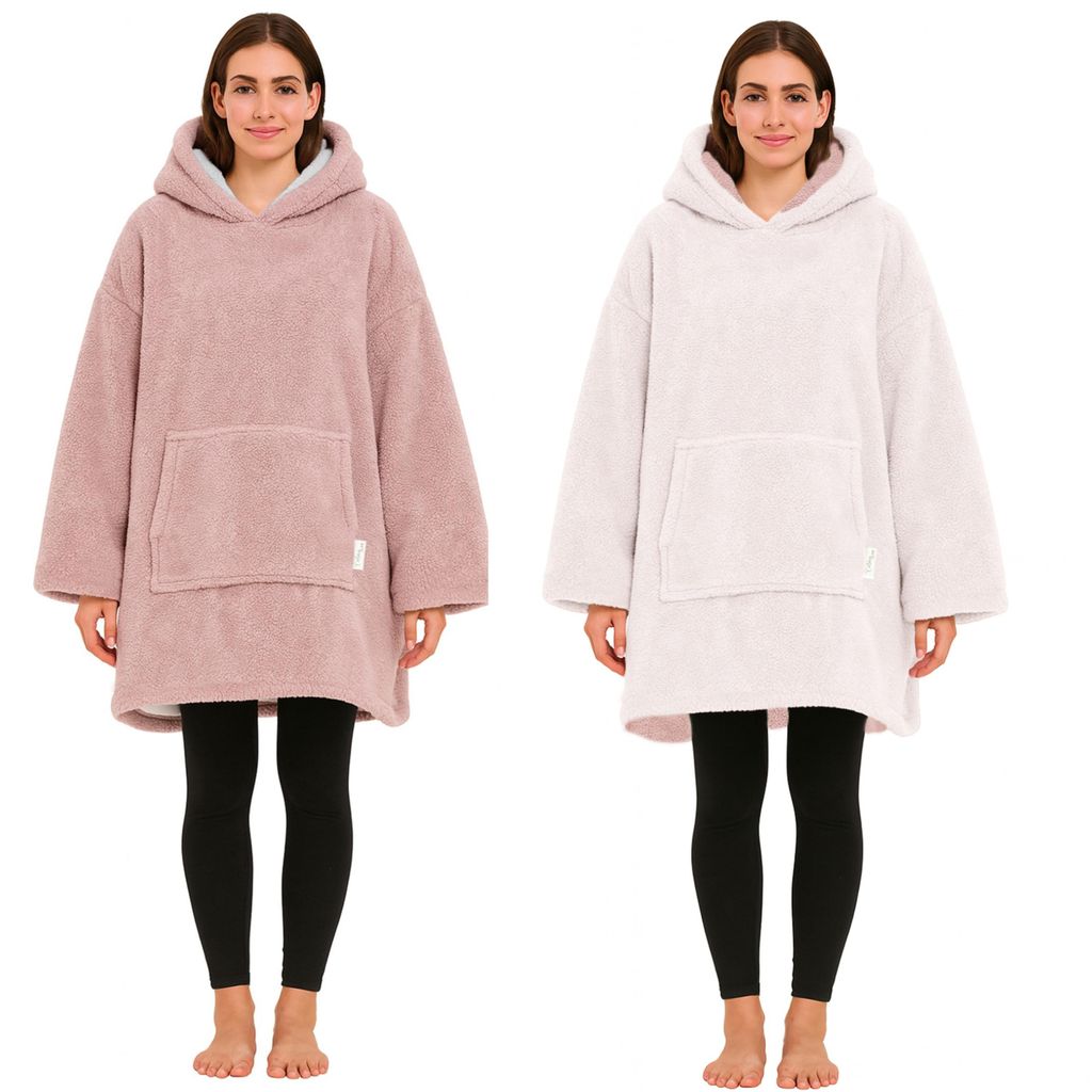 CalmyLIFE Hoodie Decke mit Ärmeln - Sherpa Wende Produktbild 