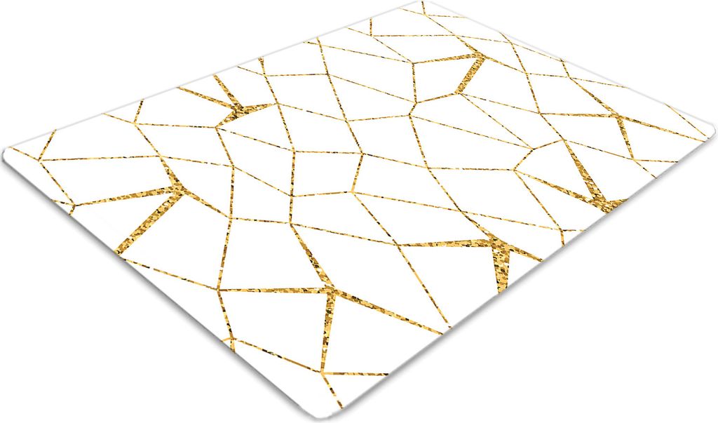 Stuhlunterlage Bürostuhlunterlage 120 cm x 90 cm Bodenmatte Bürostuhlunterlage - Goldenes Mosaik