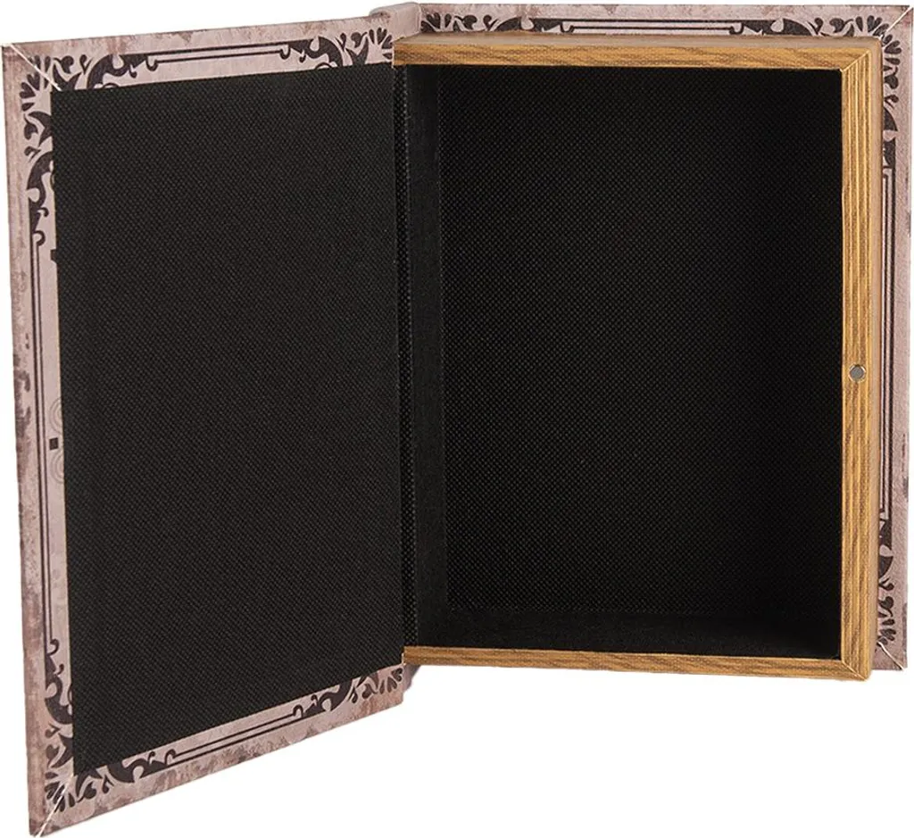 Clayre & Eef Set di 3 libri 27 /22/17 cm Legno beige - 4