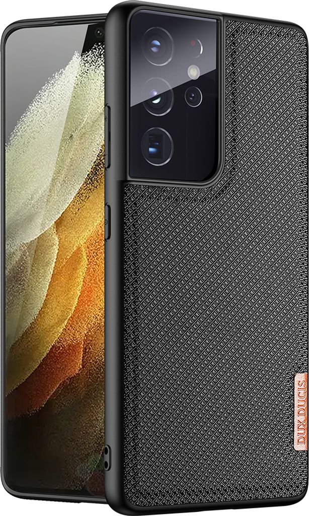Schutzhülle Solid Color Handy für Samsung S21 Plus 5g Satin schwarz_ Samsung Ultra 5G