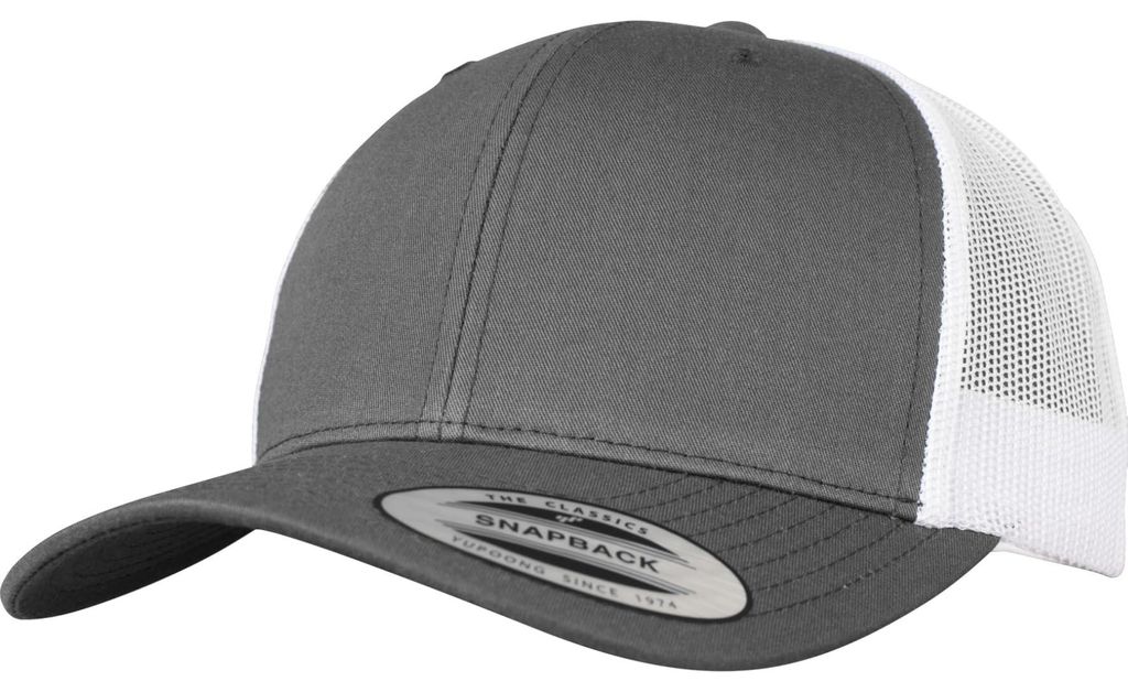 Yupoong Retro Trucker Cap dunkelgrau/weiß Uni Image du produit 