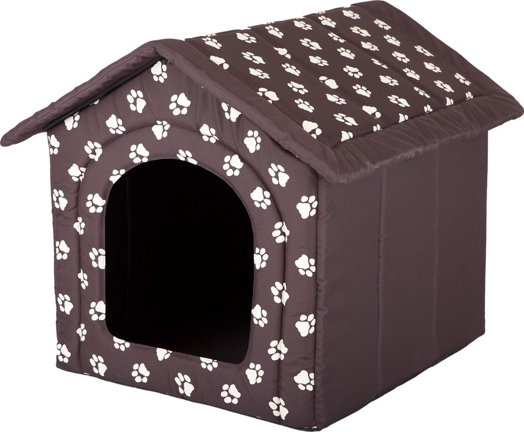 Faltbare Hundehütte R6 – 72x76x74 cm – weich & stabil – für große Hunde – Indoor & Outdoor – mit Reißverschlussdach & Kissen | Pillow...
