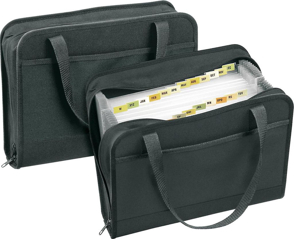 Veloflex Fächertasche Office 4446880 DIN A4 24 Fächer Textil sw