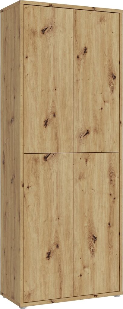 Schuhschrank >Alanna< in Artisan Eiche Nachbildung - 74,5x191,9x34,9cm (BxHxT)