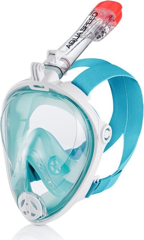 AQUA SPEED Schnorchelmaske Vollgesichtsmaske Taucherbrille Spectra 2.0 S/M weiß/türkis