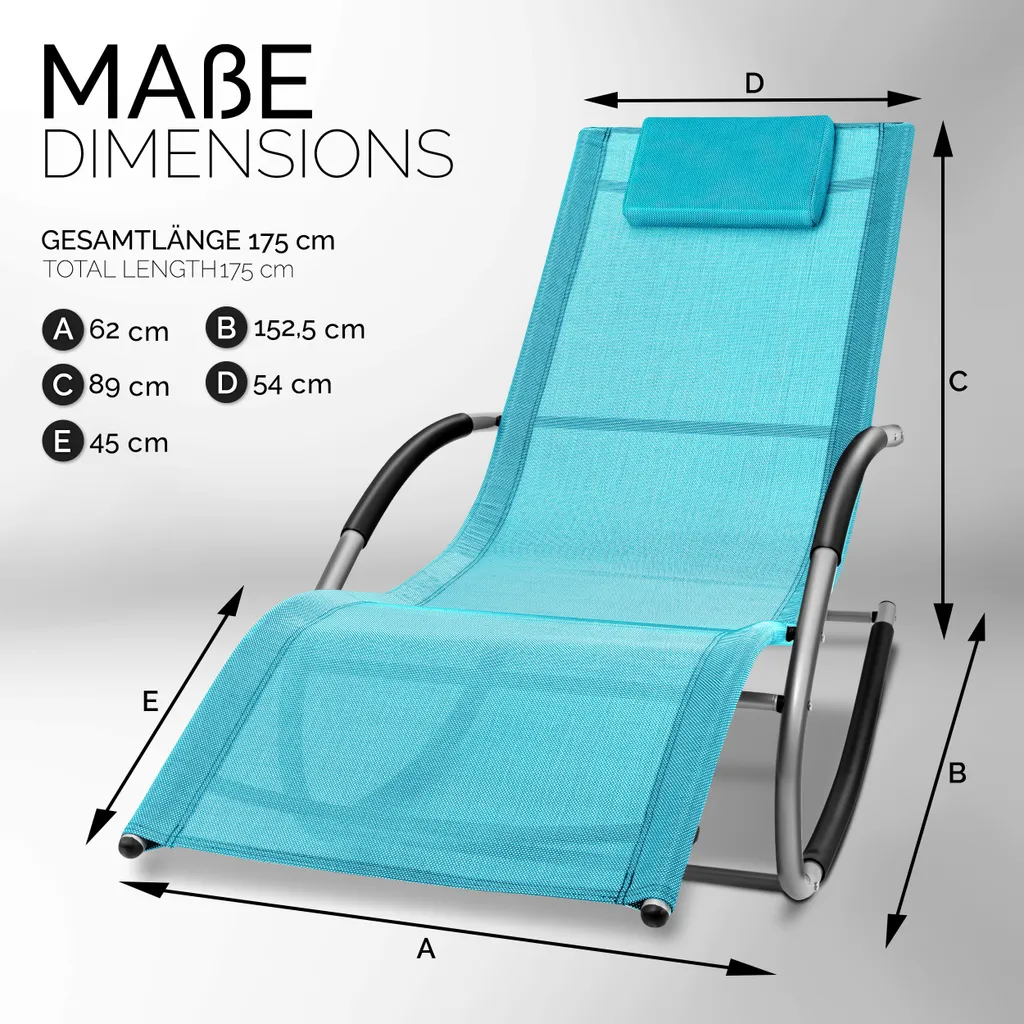 Offerta Lettino Tillvex Blu 150kg | Sdraio Relax Esterno Prezzo - 4