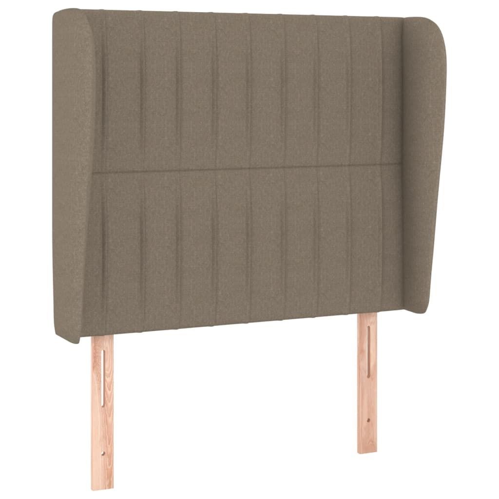 vidaXL Kopfteil mit Ohren Taupe 83x23x118/128 cm Stoff