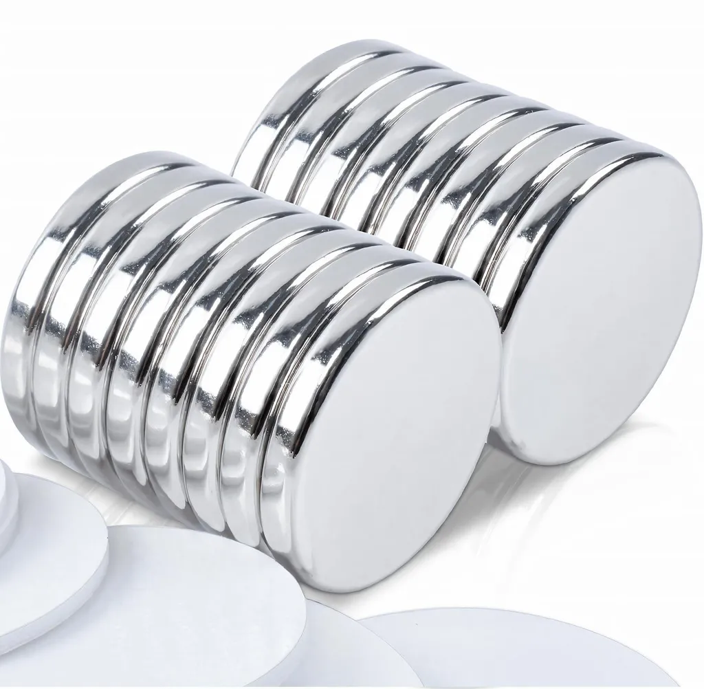 Petit Aimant Néodyme Ultra Puissant Rond 20mm Autocollant par 16 pcs