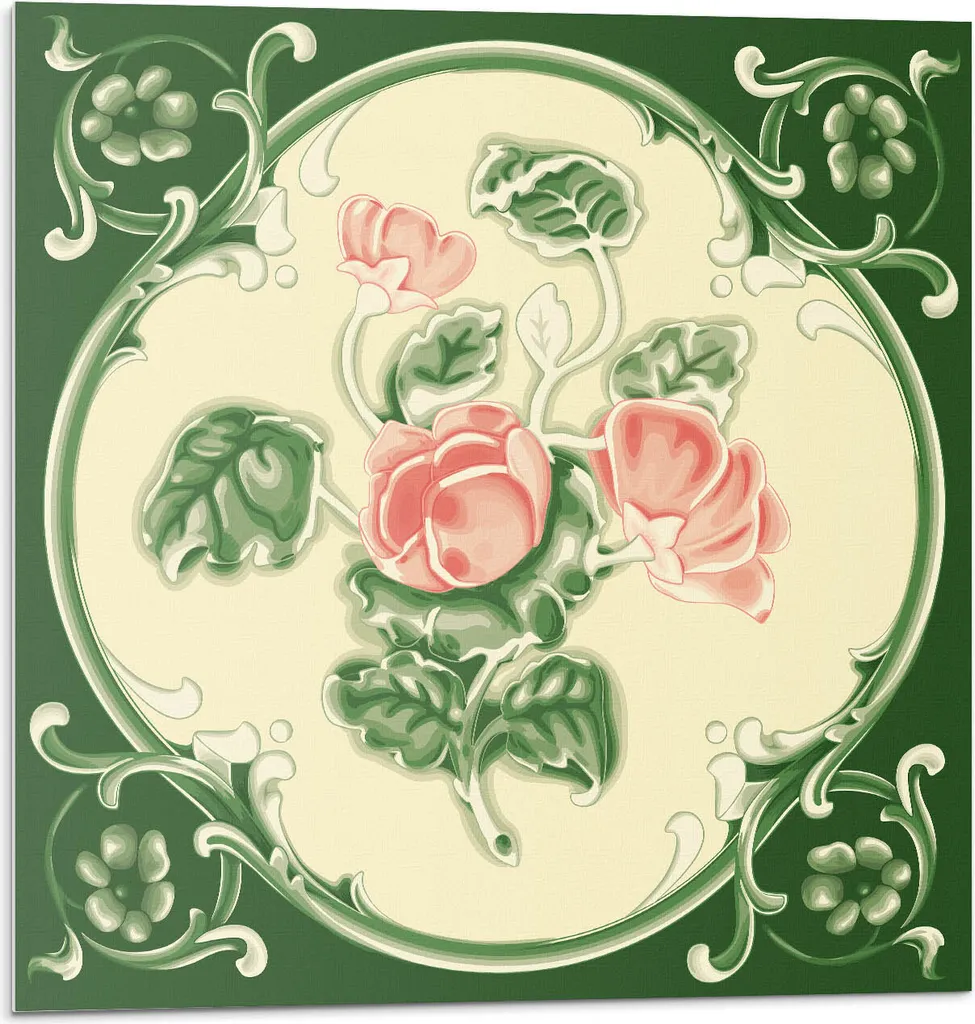 Adesivi Piastrelle PVC 3D Floreali 30x30 cm - Design Vinilico per Interni