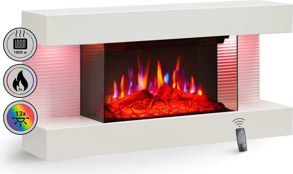 Elektrokamin BALDERIA Ida – Wandkamin - Weiss Produktbild 