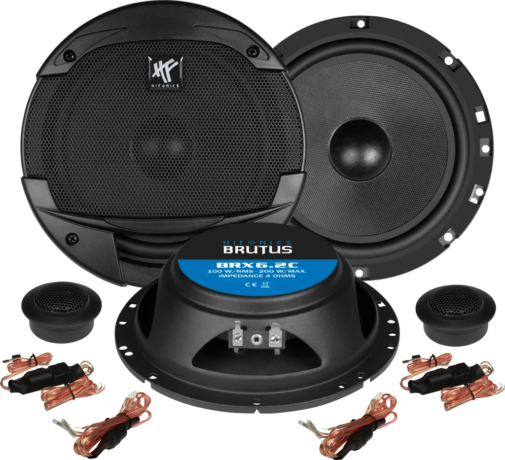 Hifonics Brutus BRX-6.2C Système de Haut-parleurs Voies Séparées 16,5cm