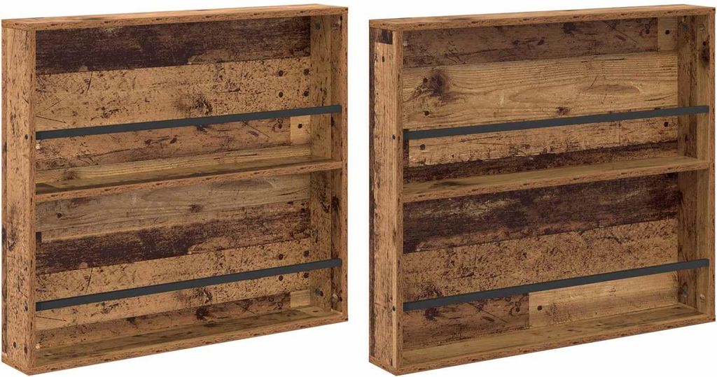 Magazinregal 2 pcs Altholz 80 x 12 x 70 cm Holzwerkstoff
