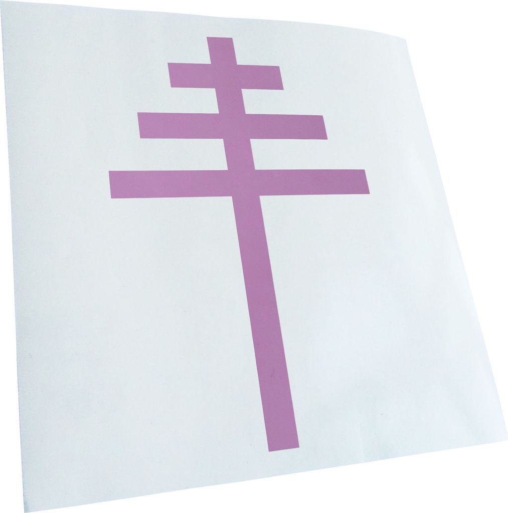 Kiwistar - Autoaufkleber - Papal cross - Flieder - 30x20cm - Aufkleber für Auto, Laptop, Fahrrad, LKW, Motorrad mehrfarbig JDM Decal Racing