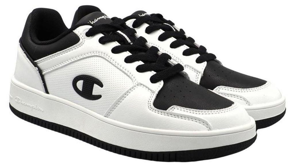 Champion - Sneaker für Damen, Leder, niedrig geschnitten PP12670 (37,5 EU) (Weiß/Schwarz)