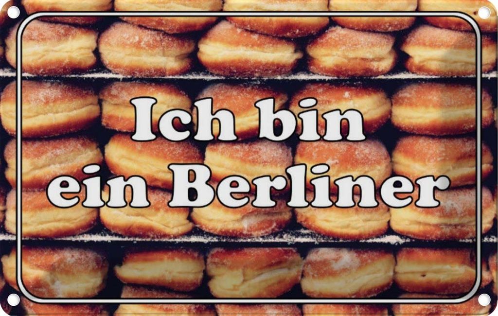 vianmo Blechschild 20x30 cm Ich bin ein Berliner Deutschland