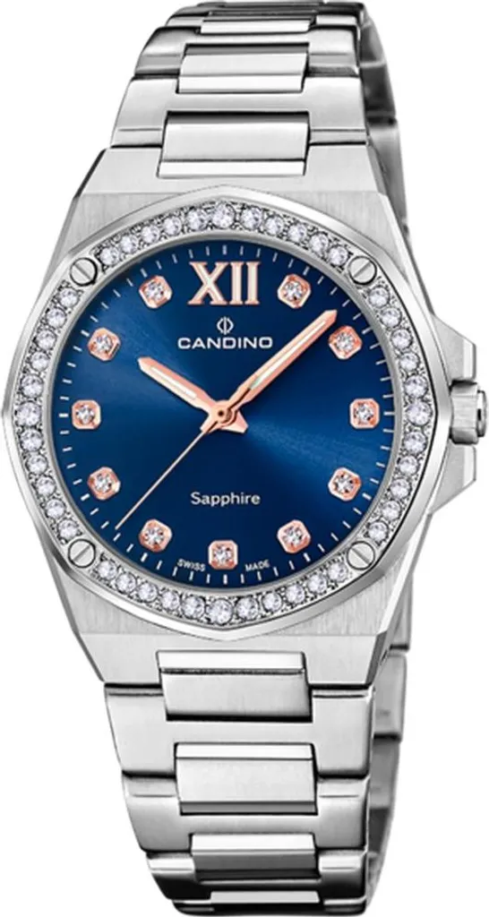Montre Femmes Candino C4751/3 Cadran Bleu et Acier Haute Résistance