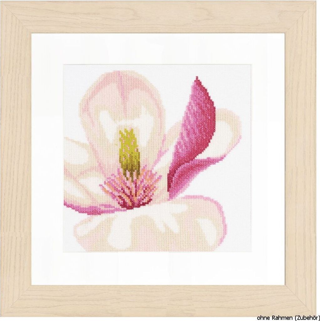 Lanarte Kreuzstichset "Magnolienblüte II Aida", Zählmuster