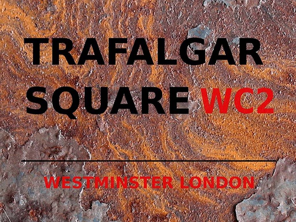 vianmo Holzschild 30x40 cm London Westminster Trafalgar Square WC2