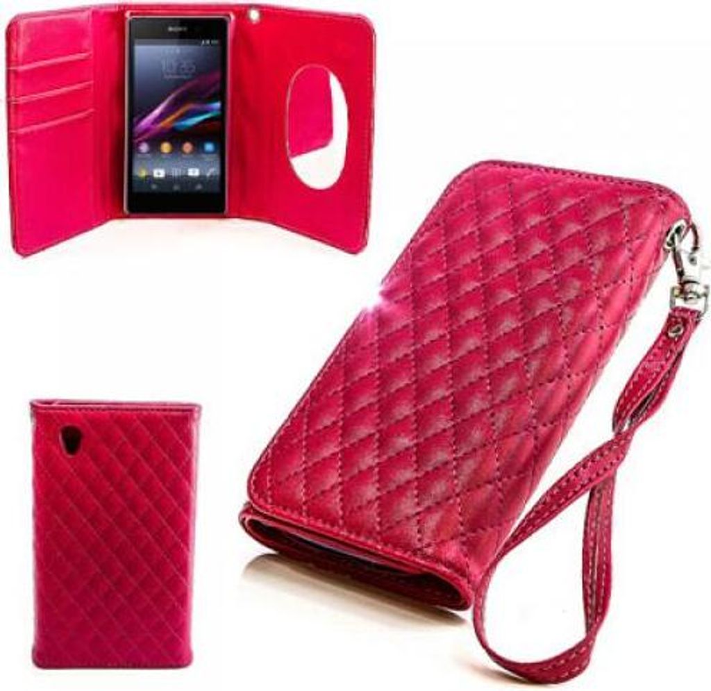 Sony Xperia Z1 (L39h) Booksytle Handtasche Mirror Pink