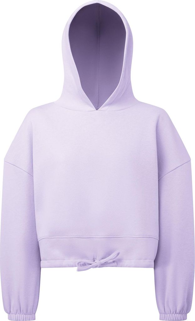 TriDri Damen Oversize-Kapuzenpullover in Crop-Länge RW6548 (S-M) (Flieder)