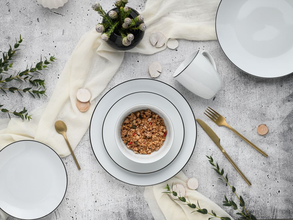 CreaTable, 16798, Luna Black Line, Kombiservice 16-tlg, Produktbild 