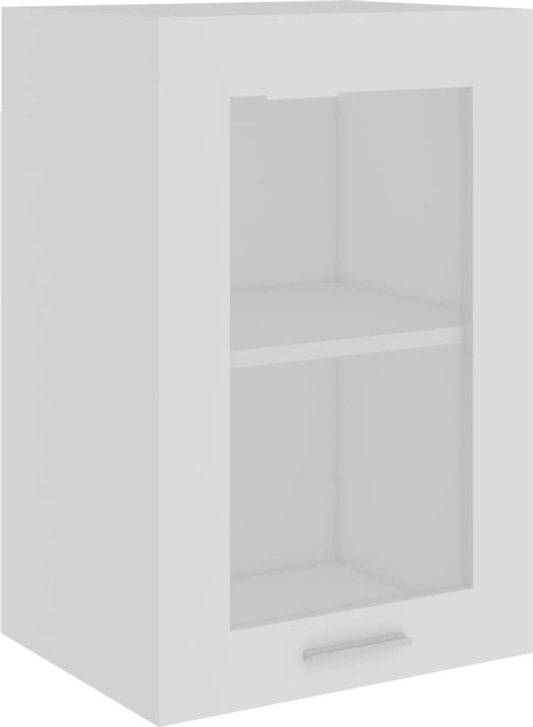vidaXL Wisząca szklana szafka biała 40x31x60 cm materiał Zdjęcie produktu 4