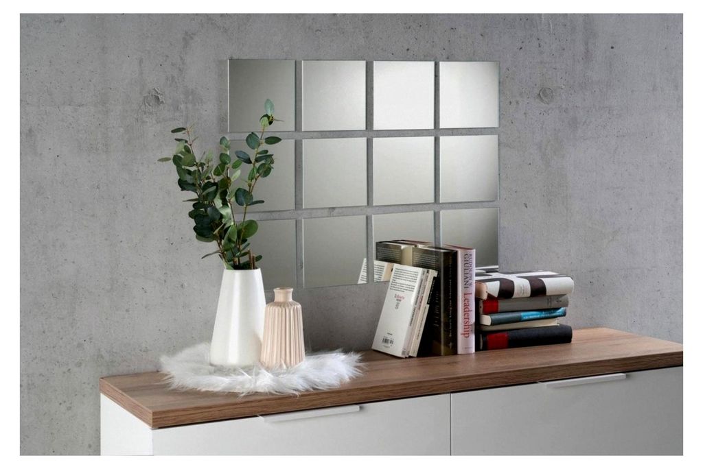 Spiegelfliesen Wandspiegel Fliesenspiegel Spiegelset | 12 Stück | Glas | Selbstklebend | je 15x15 cm