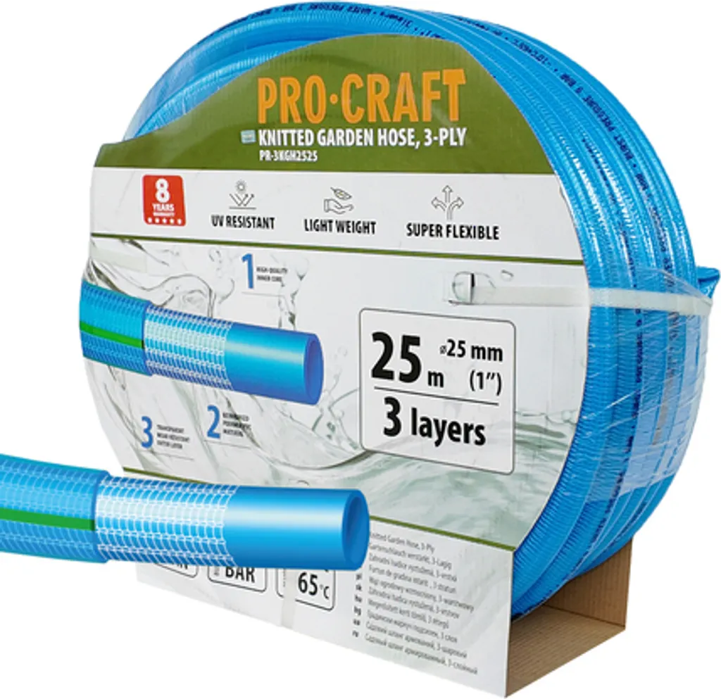 Tuyau d'arrosage flexible 25m haute qualité pour irrigation jardin