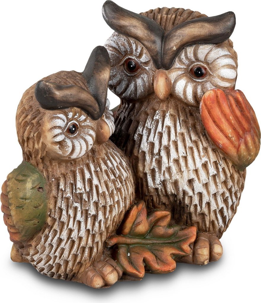 Eule Uhu Kauz Vogel Paar Schleiereule Deko Garten Tier Produktbild 
