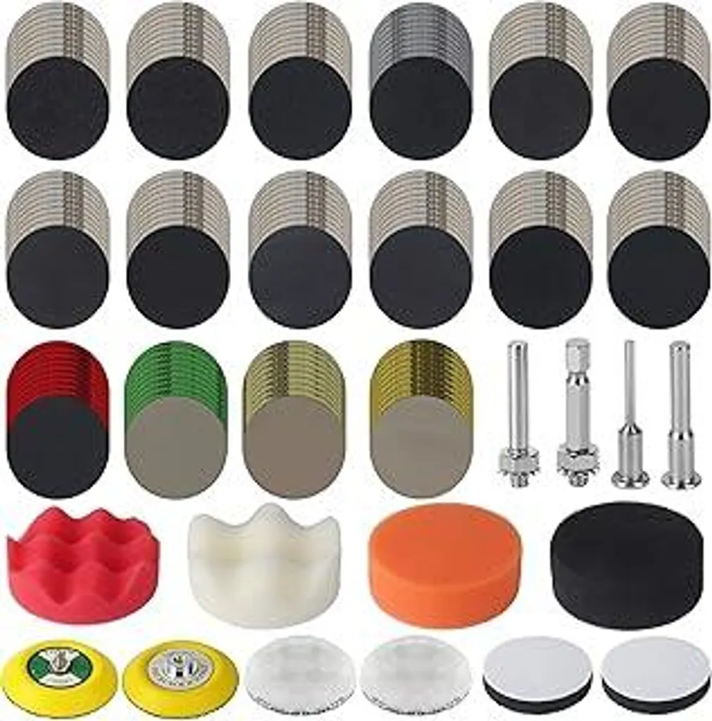Kit Rinnova Fari 174 Pz - Lucidatura Auto Fai-da-Te con Grana 10000