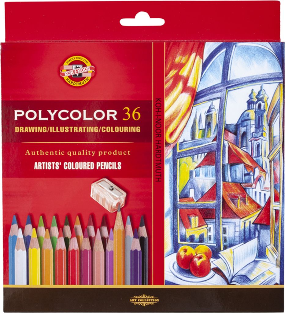 Pastelli a matita Polycolor 36 colori Koh-i-noor Immagine del prodotto 